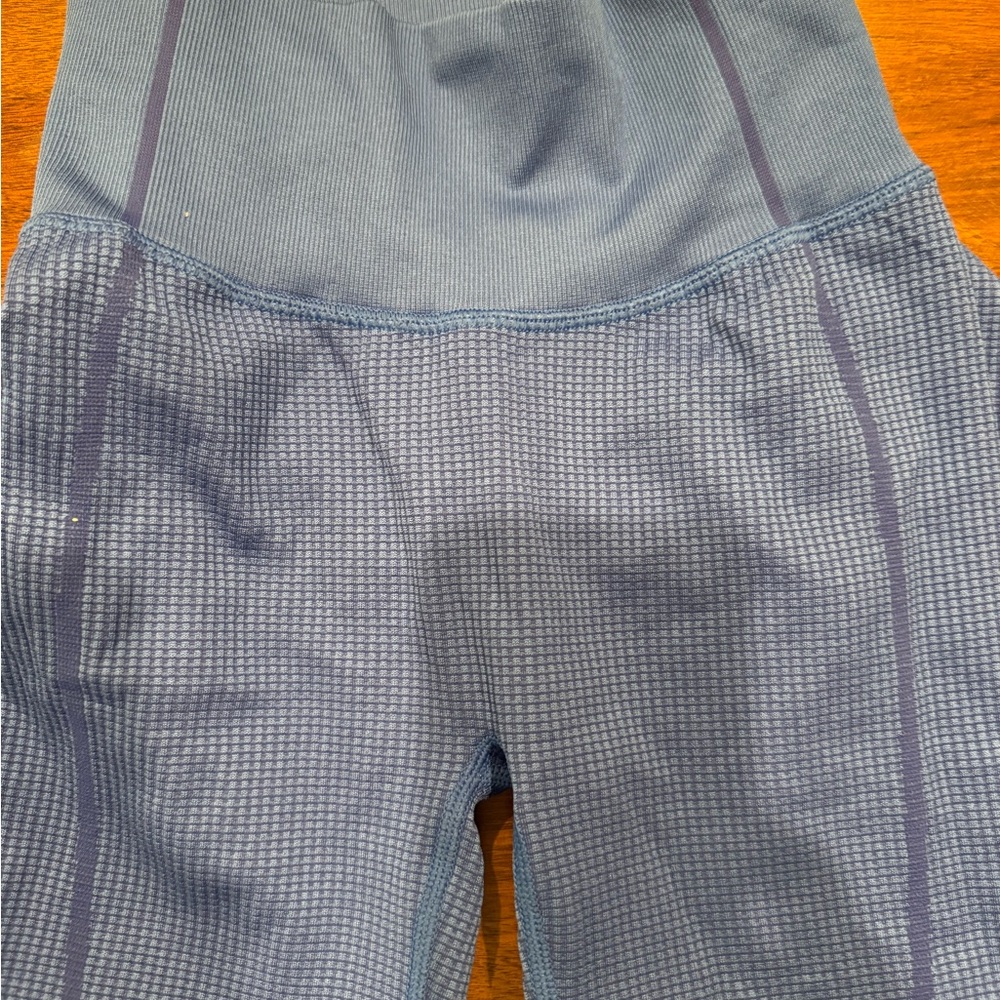 Junior Blue Textured Leggings